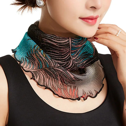 Women Chiffon Sunscreen Scarf Lightweight UV Protection - Smarsty