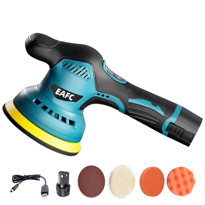 Cordless 12V Car Polisher With 5 Inch Pads For Waxing - Smarsty