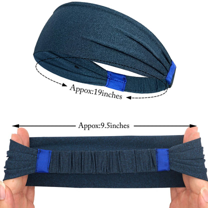 Sports Headbands Soft Elastic Sweatbands Moisture Wicking - Smarsty