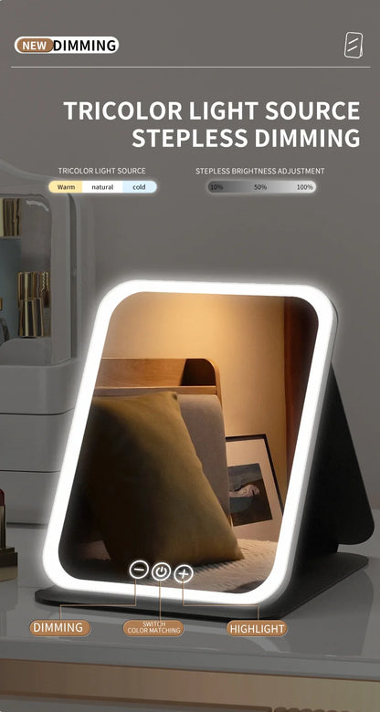 LED Dimmable Makeup Mirror with Adjustable Brightness - Smarsty