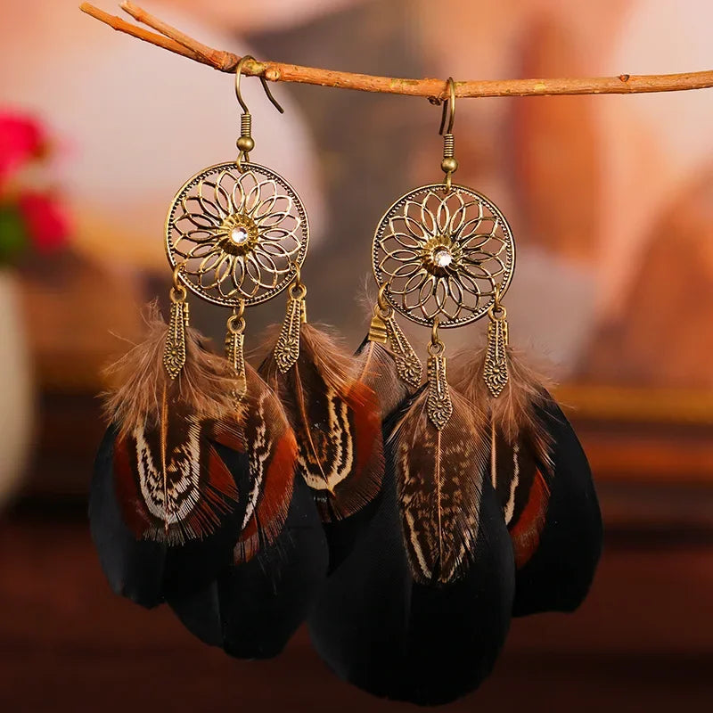 Trendy Bohemian Vintage Tassel Drop Earrings for Women - Smarsty