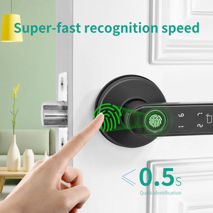 Tuya 5-in-1 Smart Door Lock with Fingerprint Access - Smarsty