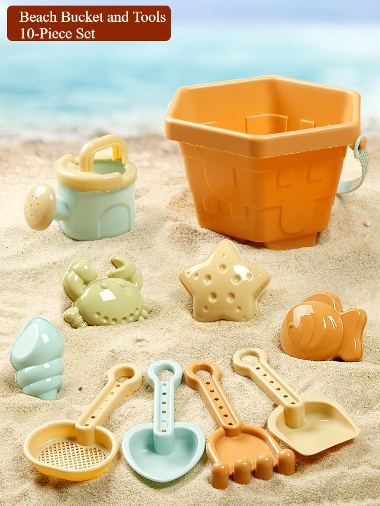 23PCS Summer Beach Set Toys For Kids Digging Sand Plastic Bucket Watering Bottle Shovels Children Beach Water Game Toys Tools
