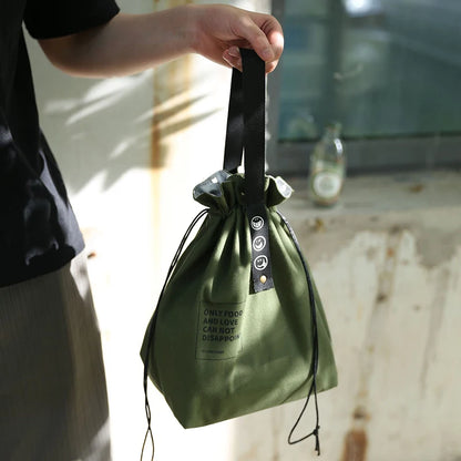 Canvas Lunch Bag Bento Box For Outdoor Picnics Fresh Keeping - Smarsty