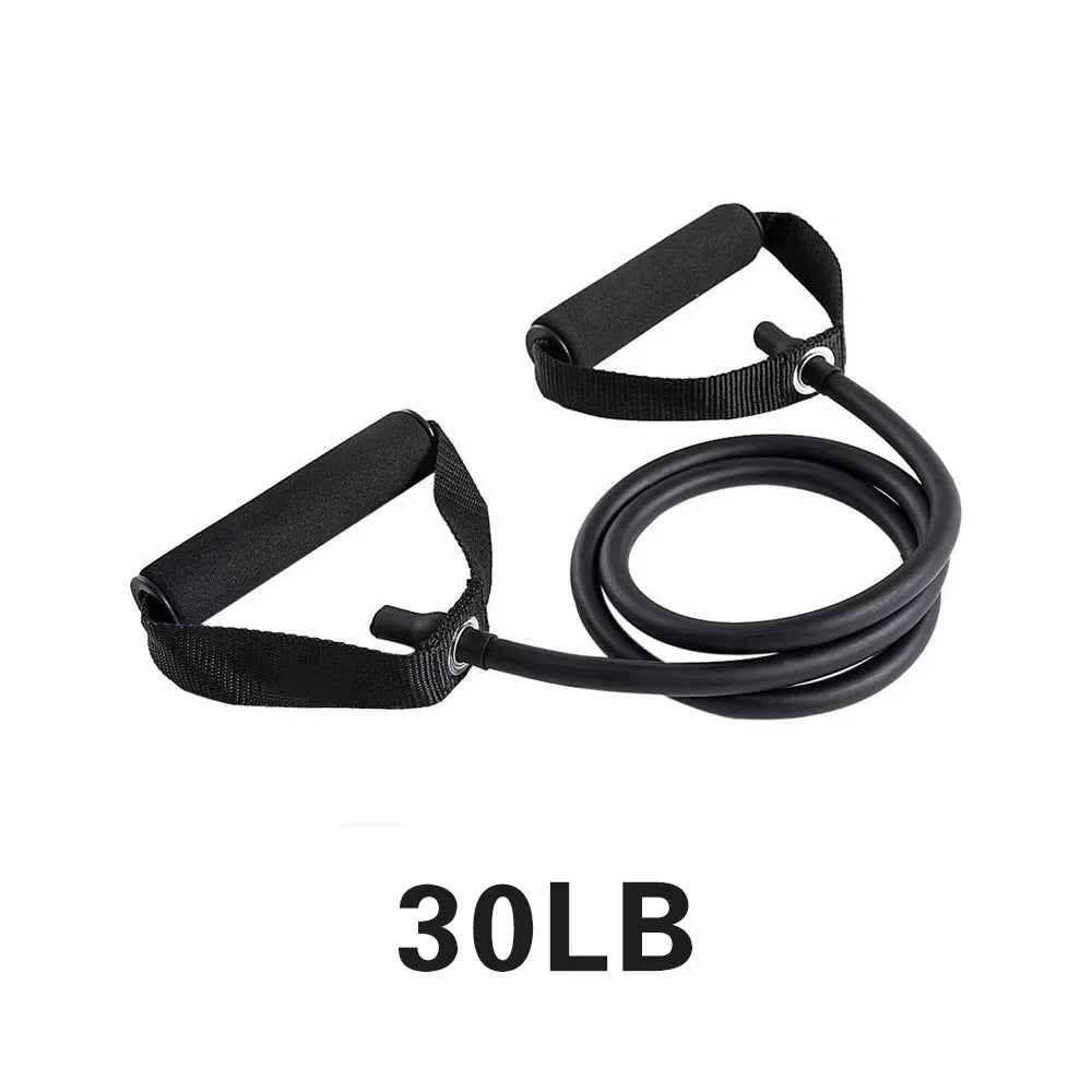 5 Levels  Elastic Band With Handles Yoga Pull Rope Elastic Gym Fitness Exercise Tube Band For Home Workouts Strength Training
