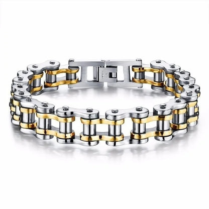 Stainless Steel Biker Chain Bracelet Durable Punk Jewelry - Smarsty