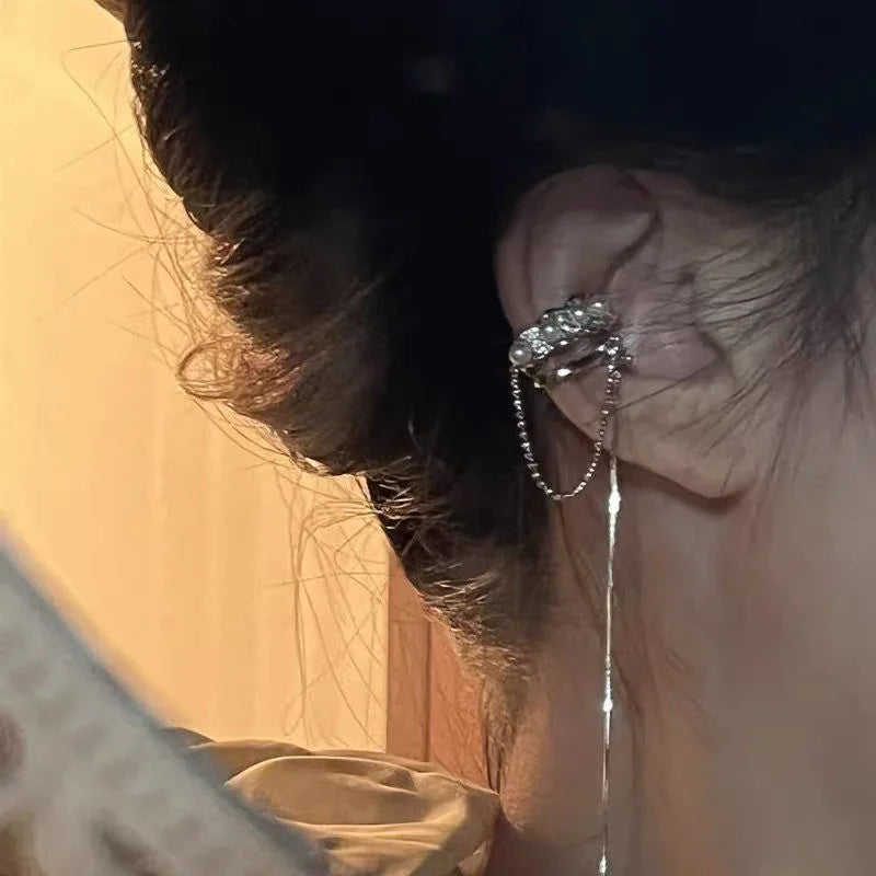 Y2K Fairy Butterfly Ear Clips with Trendy Tassels for Women - Smarsty