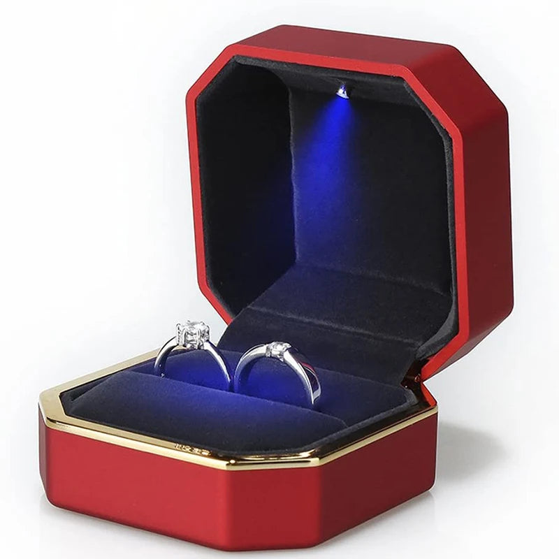 Luxury LED Jewelry Ring Box for Engagement and Wedding - Smarsty