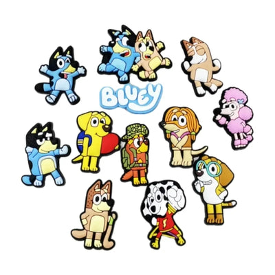 New Jibbitz Bluey Collection Shoe Charms For Clogs Diy Decorations Accessories Sandals Decorate Boy Girls Birthday Gifts - Smarsty