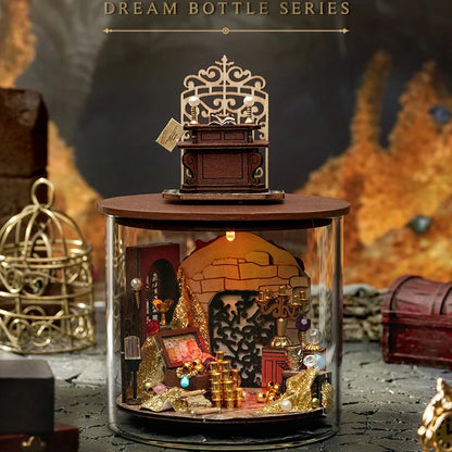 Mini DIY Kit For Doll House Making And Assembling Room Models Toys Home And Bedroom Decorations With Furniture Wooden Crafts by Smarsty