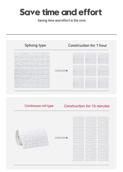 Self-Adhesive 3D Brick Wallpaper for Stylish Decor - Smarsty
