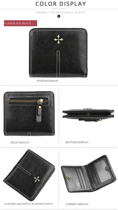 2023 New Mini Women Wallets Free Name Engraving Fashion Small Wallets Zipper PU Leather Quality Female Purse Card Holder Wallet