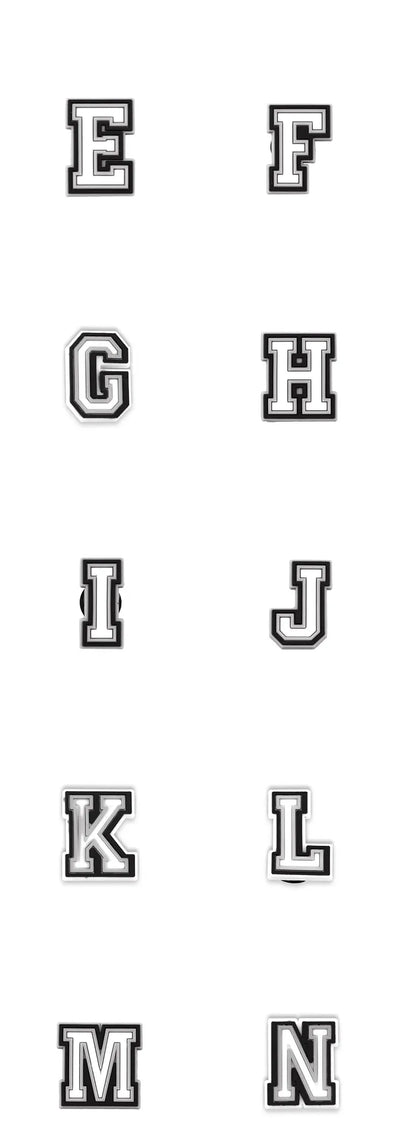 1 Pcs Letter Shoe Charms for Clog Sandals Shoe Decoration Number Alphabet Characters DIY Shoes Pins for Boy Girl Men Women - Smarsty