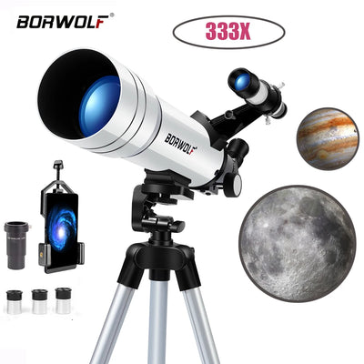 BORWOLF 70400 Professional High-definition Astronomical Telescope 333X To See The Moon and Stars Bird Watching Monocular - Smarsty