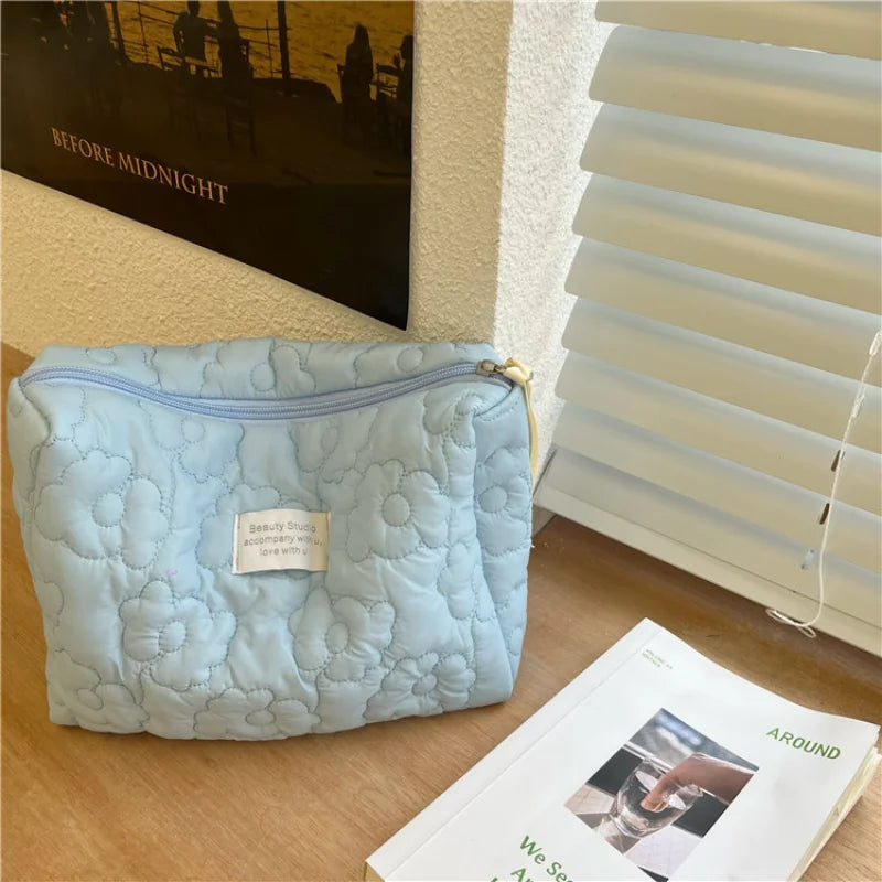 Flower Pattern Makeup Bag Cosmetic Organizer Travel Pouch - Smarsty