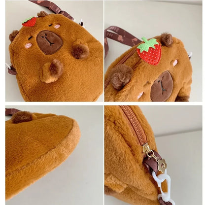 Capybara Plush Shoulder Bag Large Capacity Unisex Spacious - Smarsty