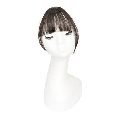 Synthetic Fake Invisible Air Bangs Hair Extension Front Fringes Hairpiece Black Brown Hair Accessories for Women - Smarsty