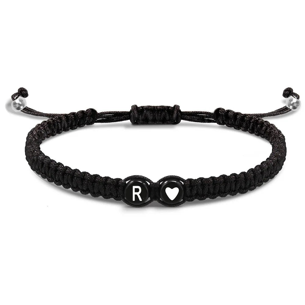 Handmade Adjustable Heart Initial Bracelets for Friendship - Smarsty