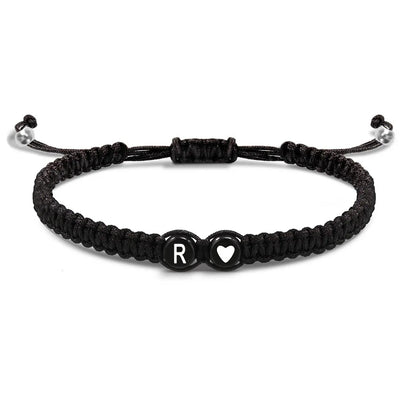 Handmade Adjustable Heart Initial Bracelets for Friendship - Smarsty