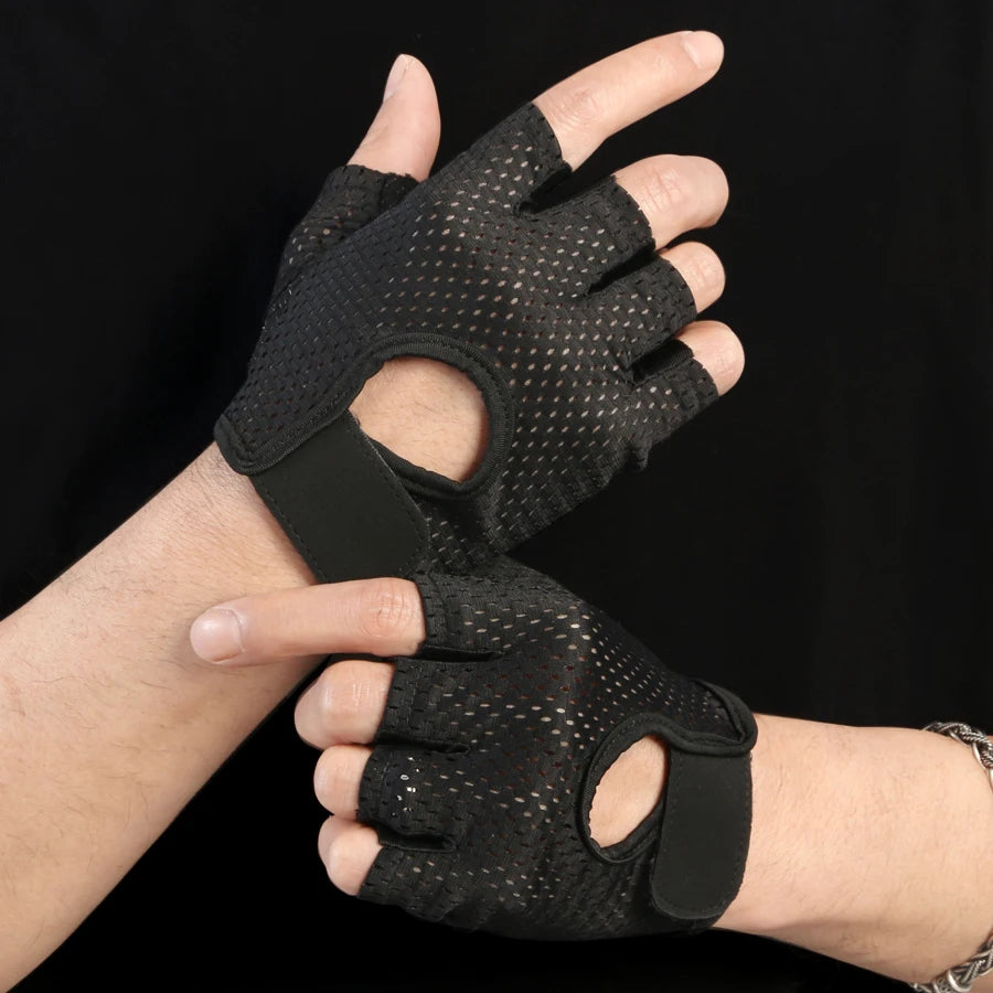 Breathable Ice Silk Fingerless Cycling Gloves Anti Slip - Smarsty