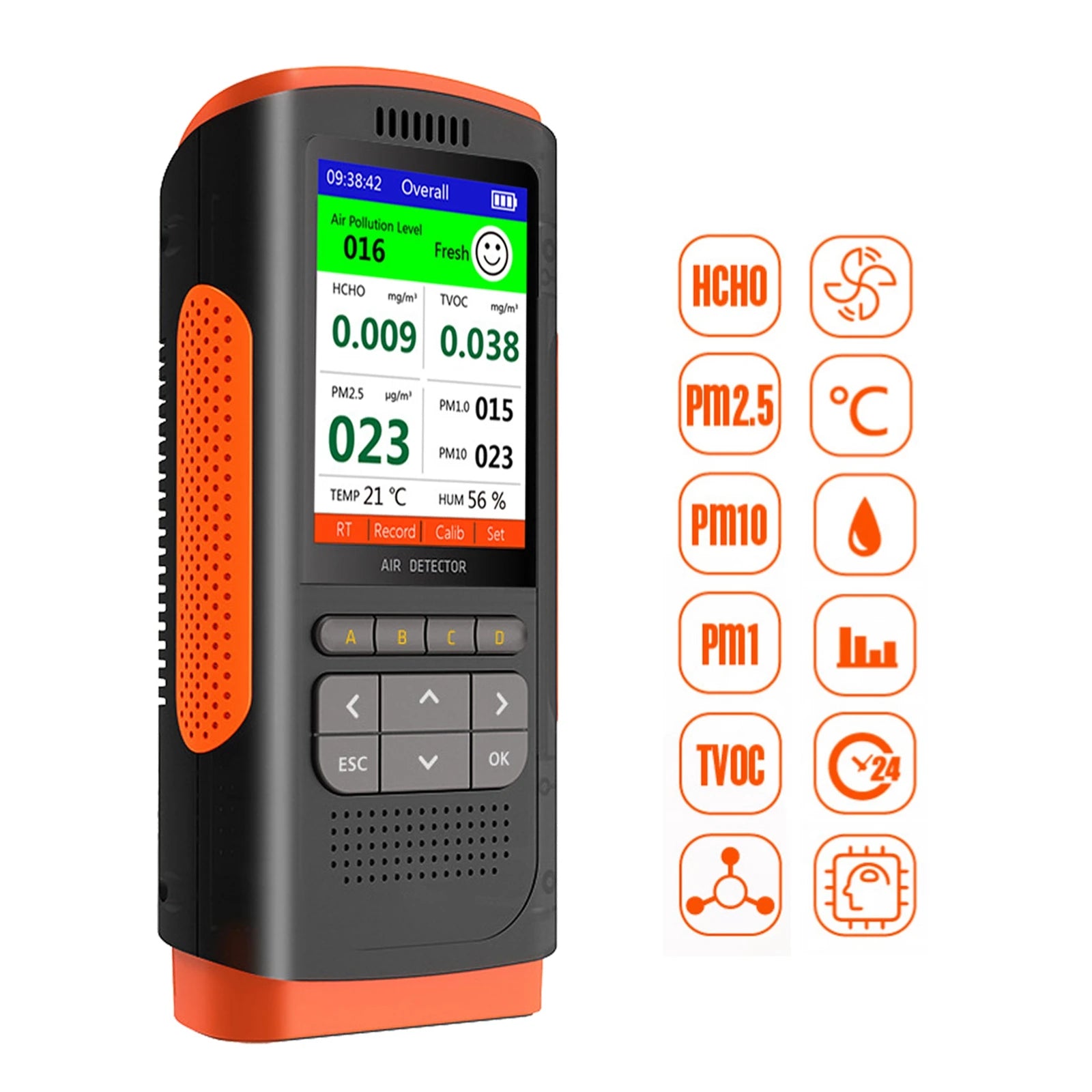 Portable Air Quality Monitor with Formaldehyde and PM 2.5 Detection - Smarsty