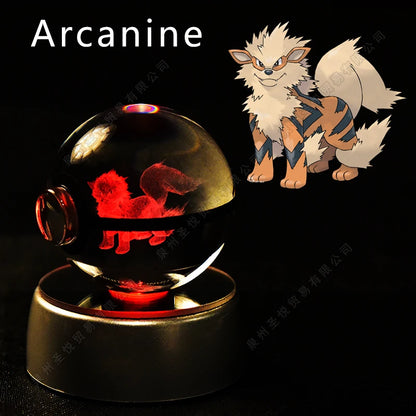 3D Pokemon Crystal Ball Night Light Lamp - Smarsty