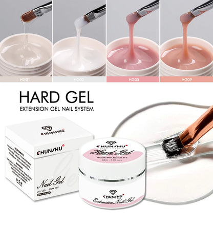 Milky White Builder Gel For Nail Extensions 30ML Self Leveling Formula - Smarsty