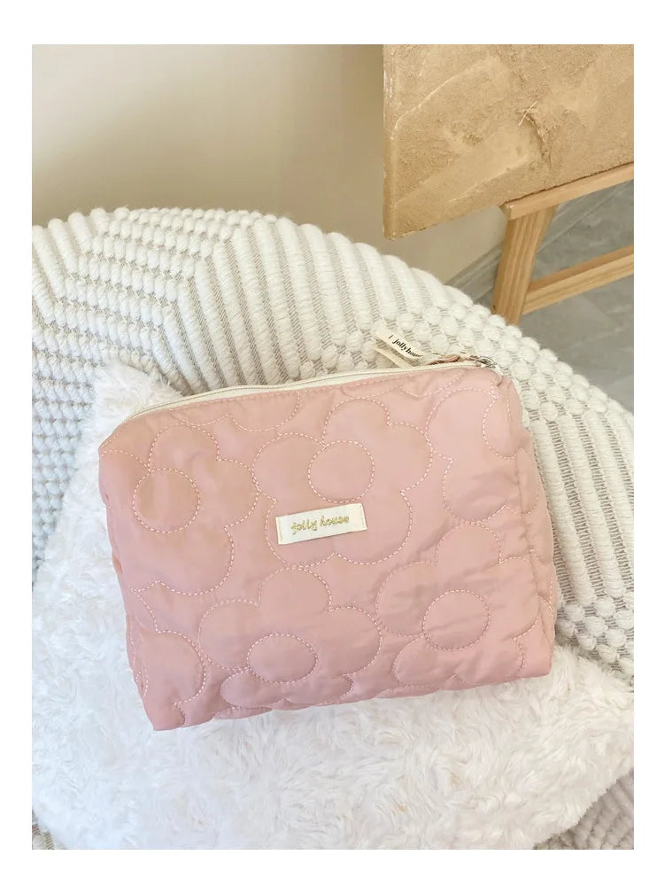Large Capacity Women's Cosmetic Bags Cases Casual Ladies Small Storage Bag with Zipper Female Travel Clutch Bag Small Handbags - Smarsty