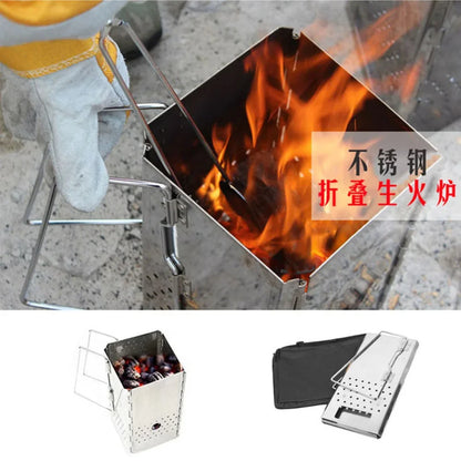 Portable Stainless Steel Charcoal Starter for Easy BBQ - Smarsty