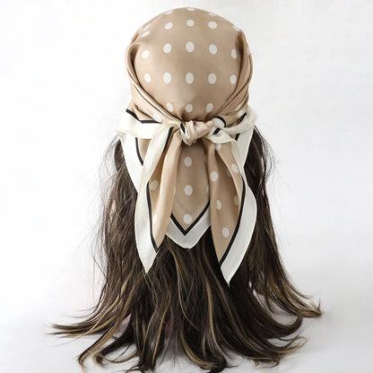 Bohemian Floral Print Silk Scarf for Women Sun Protection - Smarsty