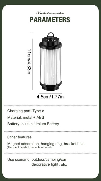 Outdoor camping tools camping lights 5 kinds of lights adjustable ceiling can be connected with the bracket TYPE-C charging. by Smarsty