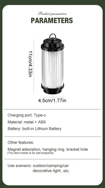 Outdoor camping tools camping lights 5 kinds of lights adjustable ceiling can be connected with the bracket TYPE-C charging. by Smarsty