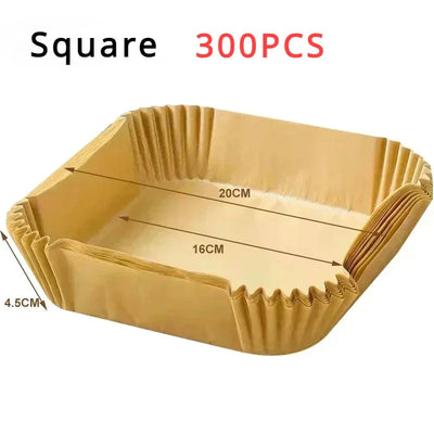 Air Fryer Disposable Baking Paper Mats 50/100PCS Nonstick Absorbent Design - Smarsty
