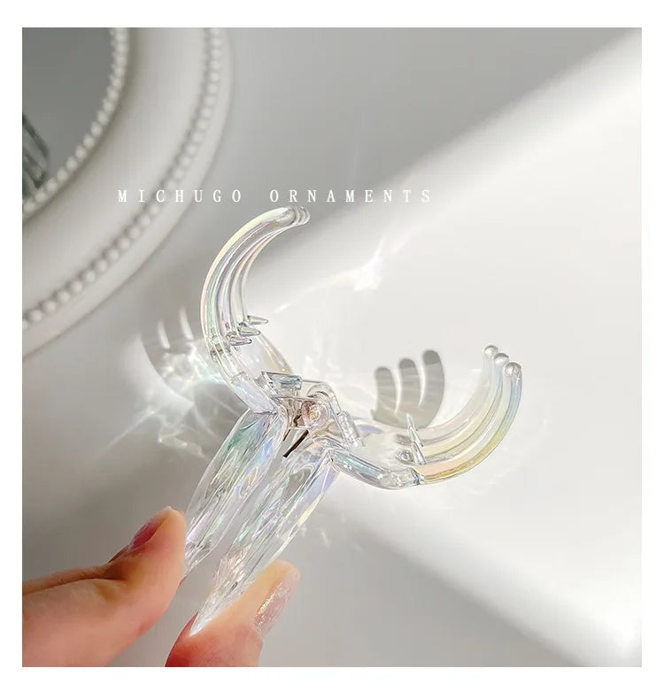 Cute Transparent Butterfly Hair Claw Clips Non Slip - Smarsty