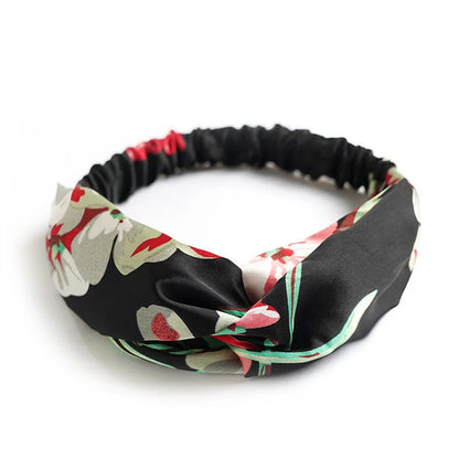 Boho Soft Elastic Headband For Women Vintage Cross Knot - Smarsty