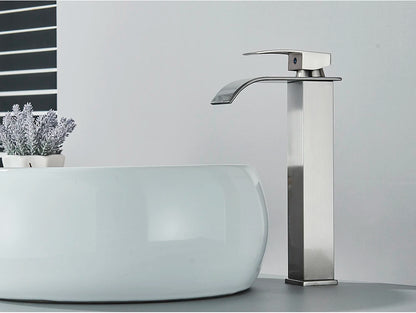 Brushed Gold Waterfall Bathroom Sink Faucet Mixer - Smarsty