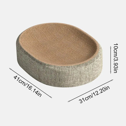 Oval Scratch Pad Cat Bed for Comfort and Play - Smarsty