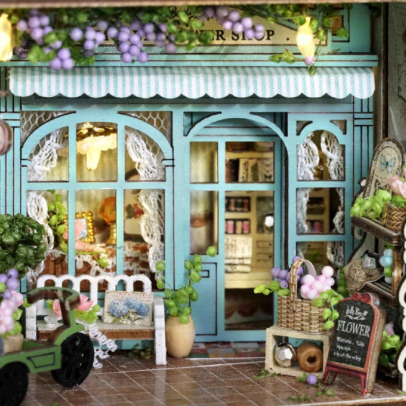 Wooden Miniature Doll House 3D Puzzle Assembly Building Model Kit Small Room Toys Home With Furniture Lighting Wooden Craft Gift