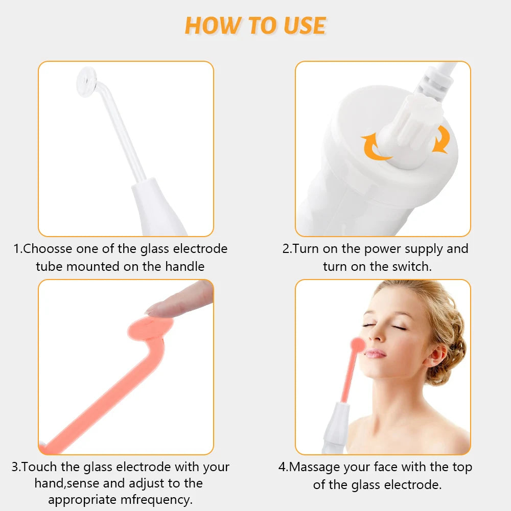 Portable High Frequency Facial Machine for Skin Rejuvenation - Smarsty
