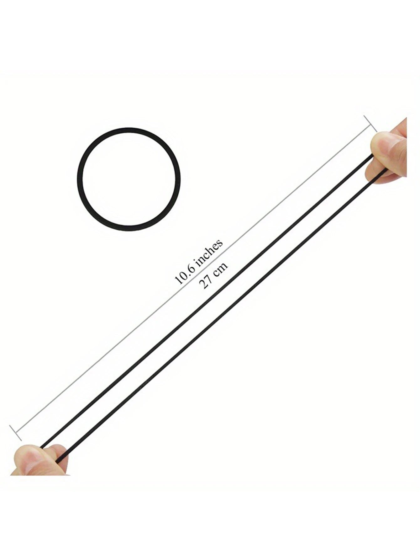 High Elastic Black Hair Bands Strong 50 Pack No Crease - Smarsty