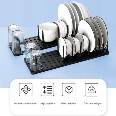 Kitchen Organizer Dish Drying Rack Plates Shelf Plastic Holder Dish Rack Sink Draining Bowl Storage Stand Home Accessories by Smarsty