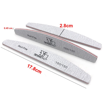 5Pcs Nail File Set with Colorful Grit Options - Smarsty