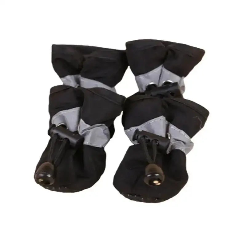 New 4pcs Waterproof Pet Dog Shoes Anti-slip Rain Snow Boot Thick Warm For Small Cats Dogs Puppy Socks Booties - Smarsty