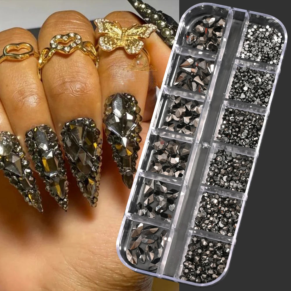Mini Caviar Beads Nail Art Set with Magnetic Pen - Smarsty