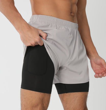 Gym Shorts Men Running Shorts with Liner Pockets Towel Loop Quick Dry Lightweight Workout Men's Breathable Athletic Sport Shorts - Smarsty
