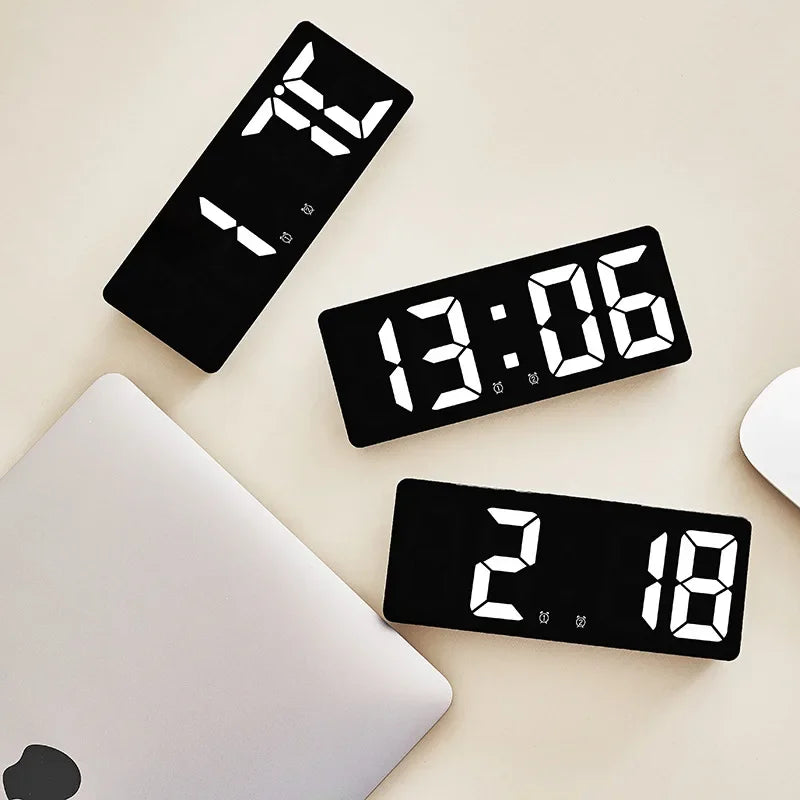 Large Number LED Alarm Clock with Color Nightlight - Smarsty
