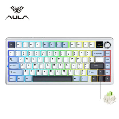 Gaming Mechanical Keyboard 75 Percent Hot Swap TFT Screen