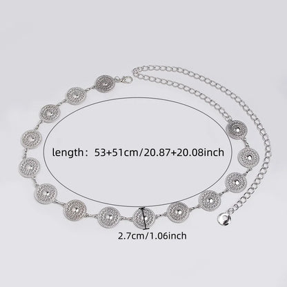 Silver Retro Waist Chain Belt Thin Metal Accessory - Smarsty