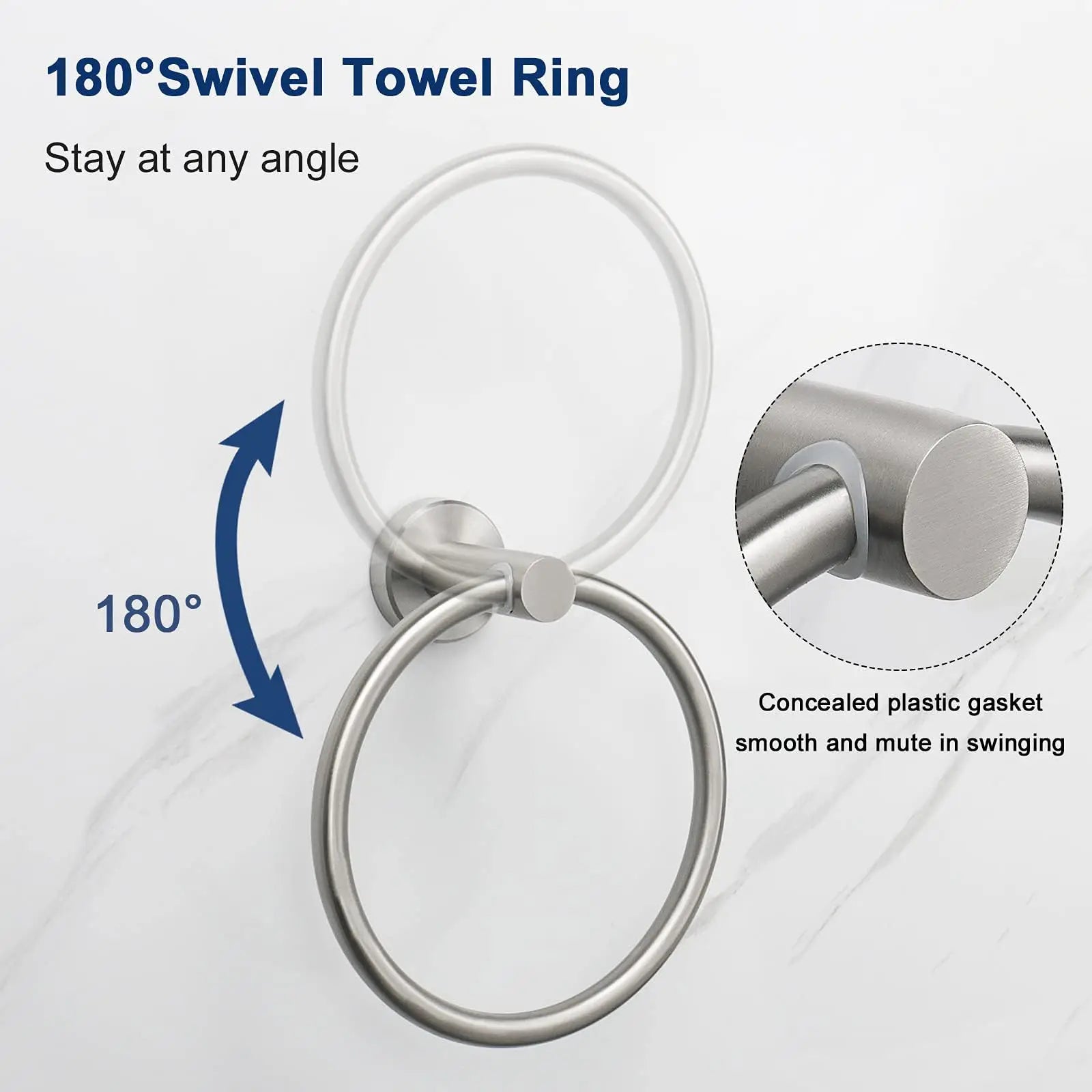 Modern Stainless Steel Towel Ring for Easy Storage - Smarsty