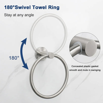 Modern Stainless Steel Towel Ring for Easy Storage - Smarsty